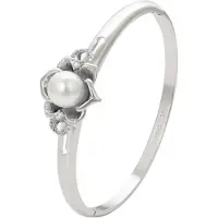NAEMI Pulsera plata / blanco perla