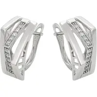 Faina Pendientes plata / transparente