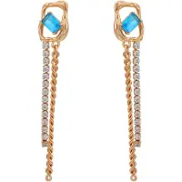 Gaya Pendientes aqua / oro rosa / plata