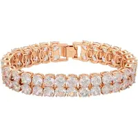 Faina Pulsera oro rosa / transparente