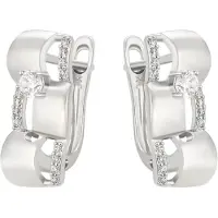 Faina Pendientes plata / transparente