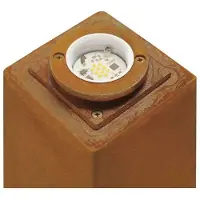 SLV 233427 RUSTY 40: Lámpara exterior cuadrada LED, hierro oxidado, LED 3000K