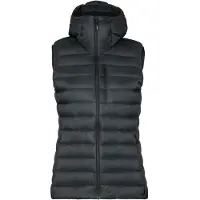 Stoic - Women's PerformanceDown SalmiSt. Vest with Hood - Chaleco de plumas size XL, negro/gris