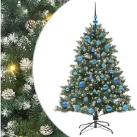 vidaXL Árbol de Navidad artificial, color verde, 150 cm