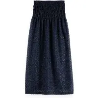 Scotch & Soda Lurex Smocked Skirt Peacoat Talla: XS | Faldas Midi Outlet | Mujer