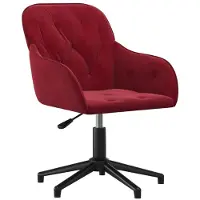vidaXL Silla de oficina giratoria, color burdeos, tapizada en terciopelo ()