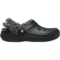 Crocs - Classic Fleece Lined Clog - Zapatillas de estar por casa size M5 / W7, negro/gris