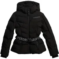 Superdry para mujer. WS110178A Chaqueta Luxe Belted Ski negro (M), Casual, Deportivo, Poliéster, Nieve, outlet 2026.