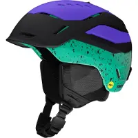 Smith - Cascos esquís hombre - Vantage 2 MIPS Matte Black / Ultraviolet / Emerald City - Talla 51-55 cm - Verde
