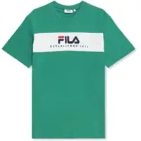 FILA Unisex Valsera Regular Blocked T-shirt Green Jacket-egret Talla: S | Camisetas de Seda Outlet | Unisex | Verde