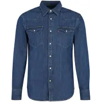 Levi's Camisa 'M' Barstow Western Standard Lower Haight Med Indigo Flat Finish Shirt' mezcla de colores