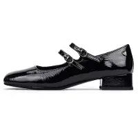 Martinelli para mujer. S021-B510HY Bailarinas de Piel Serpenti negro (36), 3 a 5cm, Hebilla, Casual, Clásico, outlet 2026.