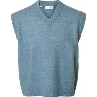 Selected Corte Relajado Chaleco De Punto Hombres Gris XL