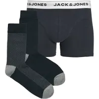 Jack & Jones Calzoncillo boxer 'JACORDINARY' navy / gris moteado