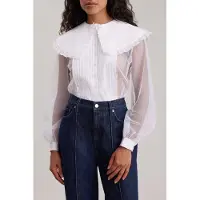 Anne Fontaine Musset Chemise White Talla: 38 | Manga Larga Outlet | Mujer | Blanco