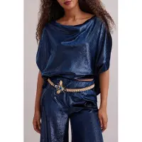 Anne Fontaine Novel Top Dark Navy Talla: M | Blusas Outlet | Mujer | Azul