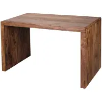 Wohnling Escritorio de madera maciza de sheesham, diseño , con patas de madera natural, dimensiones: 160 x 80 x 76 cm; modelo WL1.383