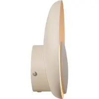 Nordlux Aplique de pared LED Marsi con cable/enchufe, beige