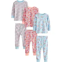 Next Pijama azul claro / lila / naranja / rosa