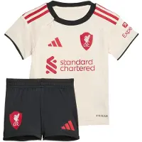 Adidas adidasConjunto segunda equipación Liverpool FC 25/26 Oficial 80 Wonder White Niño