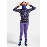 Odlo - Kid's BL Top Crew Neck L/S Active Warm Graphic - Ropa interior fibra sintética size 80, morado/azul