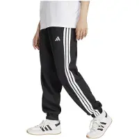 Adidas Pantalón deportivo 'ESSENTIALS 3-STRIPES FLEECE LOOSE' negro / blanco