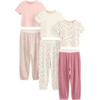Next Pijama beige claro / verde / rosa / magenta