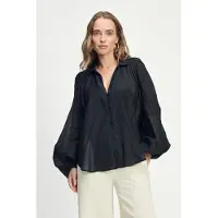 Pom Amsterdam Blouse - Lena Black Talla: 38 | Manga Larga Outlet | Mujer | Negro
