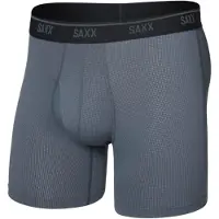 Saxx - Quest Quick-Dry Mesh Boxer Brief Fly 6'' - Ropa interior fibra sintética size XXL, azul