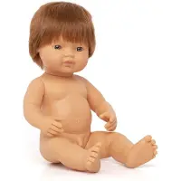 Miniland Muñeca Bebé Niña Roja 38 Cm