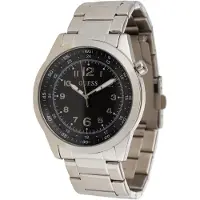 GUESS Reloj analógico gris plateado / negro