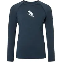 Super.natural - Kid's Flear175 L/S - Ropa interior merino size 128, azul