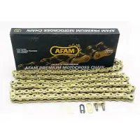 Afam Cadena motocross 520 MX6 118 ESLABONES, ABIERTA CON CLIP DORADO