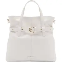 Coccinelle Large Leather Tote Bag In Cream Talla: OS | Bolsos de Mano Outlet | Mujer | Blanco