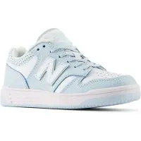 New Balance unisex para niños. PSB480V1 Zapatillas 480 azul (29), Blanco, Plano, Cordones, Casual, moda infantil, outlet 2026.