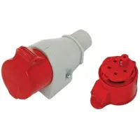 TAREL Base Fija Aislada 16a 400v Rojo 3p+n+z Ip44