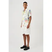 Soulland Orson Shirt White Aop Talla: XXS/XS | Camisas Outlet | Unisex | Blanco