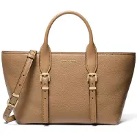 Michael Kors Leather Satchel Bag In Beige Talla: OS | Bolsos de Mano Outlet | Mujer | Marrón