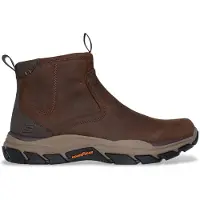 SKECHERS para hombre. 205176 Botines de Piel Relaxed Fit Respected Evanston marrón (40), Plano, Cremallera, Casual, outlet 2026.
