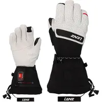 Lenz - Guantes de esquí mujer - Heat Glove 9.0 Finger Cap Women Blanche / Noir para Mujer de Lana - Talla L - Blanco