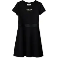 Calvin Klein Girls Fit And Flare Punto Dress Black Talla: 8 | Vestidos Outlet | Unisex | Negro
