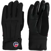 Fusalp - Guantes de esquí - Mitten Fake Fur Desert/Neige de Cuero - Talla 7.5 - Beige