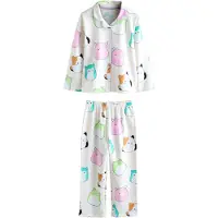 Next Pijama 'Squishmallow' ecru / verde claro / naranja / negro
