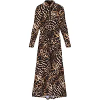 AllSaints Mina Dress Pardus Honey Brown Talla: 10 | Vestidos Maxi Outlet | Mujer | Marrón