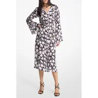Michael Kors Pop Shdw Flr Midi Dress Black/white Talla: XS | Vestidos Midi Outlet | Mujer | Negro