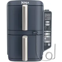 Ninja Freidora de aire vertical XL (9,5 L) con termómetro, 6 funciones en Azul ciberespacio | SL451EUCYD | de SharkNinja