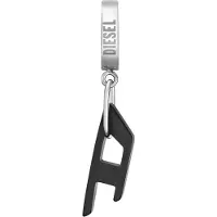 Diesel Pendientes negro / plata