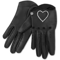 Philipp Plein Guantes con dedos 'Heart' negro