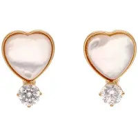 NAEMI Pendientes oro / rosa pastel / transparente