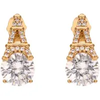 NAEMI Pendientes oro / transparente